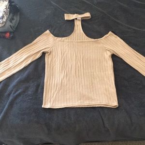 Sparkly pink collared top